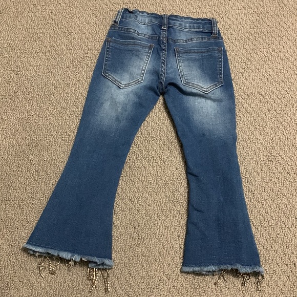 Paris Girls Dangling Rhinestone Jeans Size 2 - Picture 3 of 6
